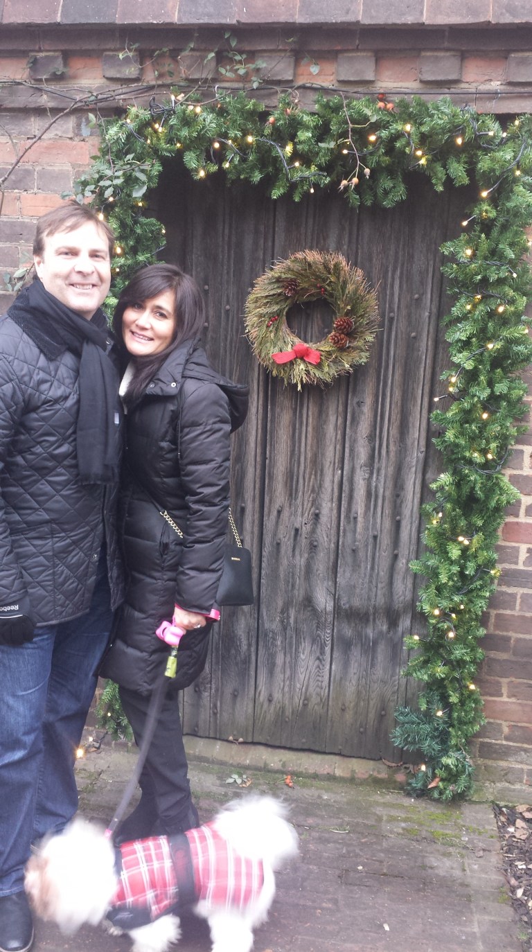 Mum, Dad and Bianca outside the pub