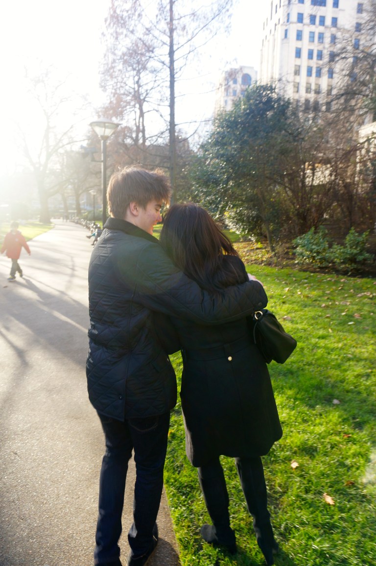 Kyle and Mum walking