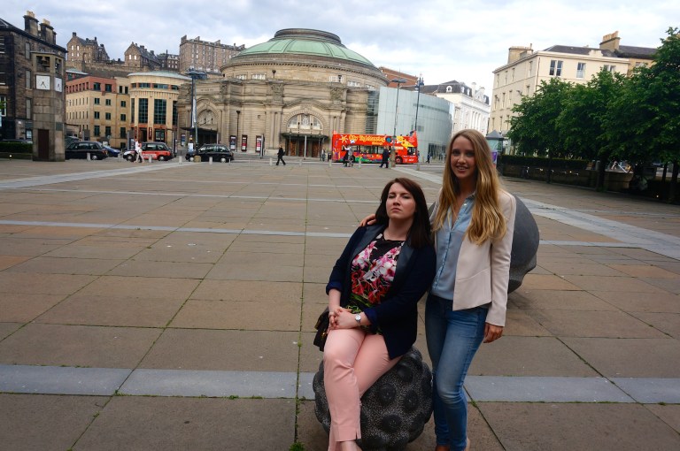 NatCat combo outside the Usher Hall